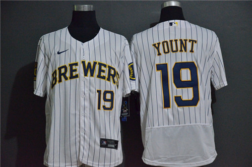Personalized Brewers 19 Robin Yount White 2020 Flexbase Jersey