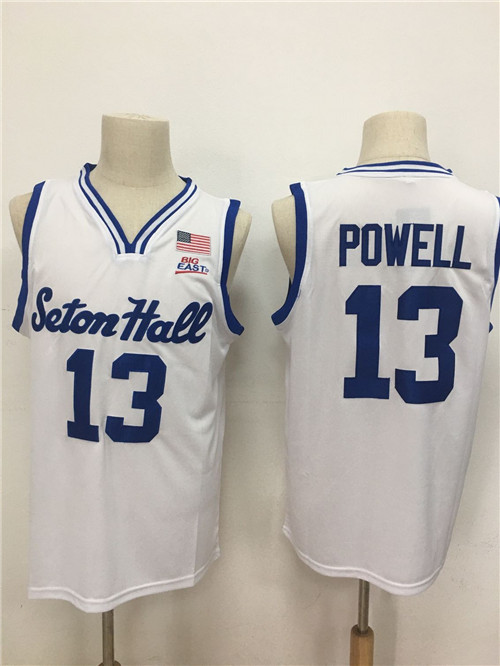 Personalized Seton Hall Pirates 13 Myles Powell White College Basketball Jersey