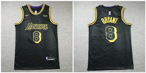 Personalized Lakers 8 Kobe Bryant Black City Edition Swingman Jersey
