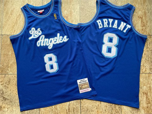 Personalized Lakers 8 Kobe Bryant Light Blue 1996-97 Hardwood Classics Jersey
