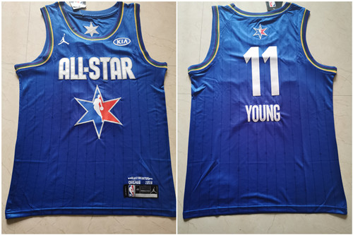Personalized Hawks 11 Trae Young Blue 2020 NBA All-Star Jordan Brand Swingman Jersey