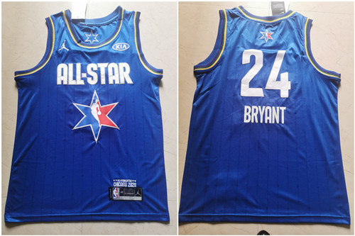 Personalized Lakers 24 Kobe Bryant Blue 2020 NBA All-Star Jordan Brand Swingman Jersey