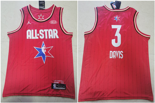 Personalized Lakers 3 Anthony Davis Red 2020 NBA All-Star Jordan Brand Swingman Jersey