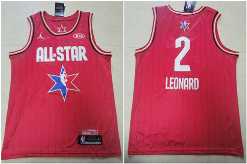Personalized Clippers 2 Kawhi Leonard Red 2020 NBA All-Star Jordan Brand Swingman Jersey