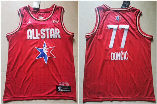 Personalized Mavericks 77 Luka Doncic Red 2020 NBA All-Star Jordan Brand Swingman Jersey