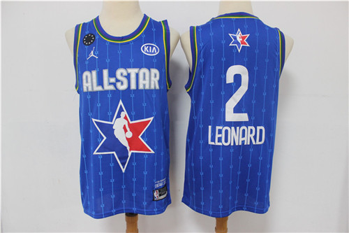 Personalized Clippers 2 Kawhi Leonard Blue 2020 NBA All-Star Jordan Brand Swingman Jersey