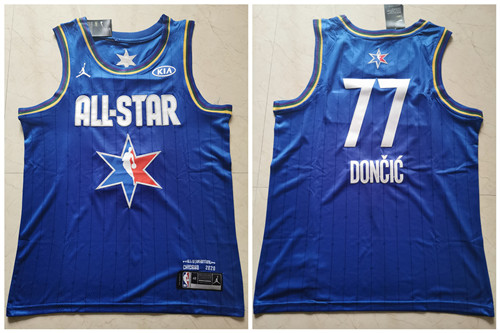 Personalized Mavericks 77 Luka Doncic Blue 2020 NBA All-Star Jordan Brand Swingman Jersey
