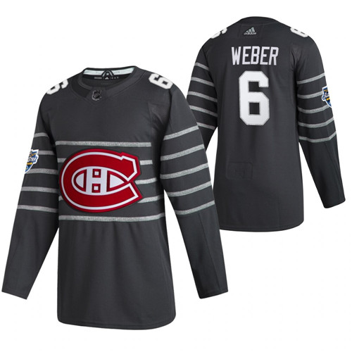 Personalized Canadiens 6 Shea Weber Gray 2020 NHL All-Star Game Jersey