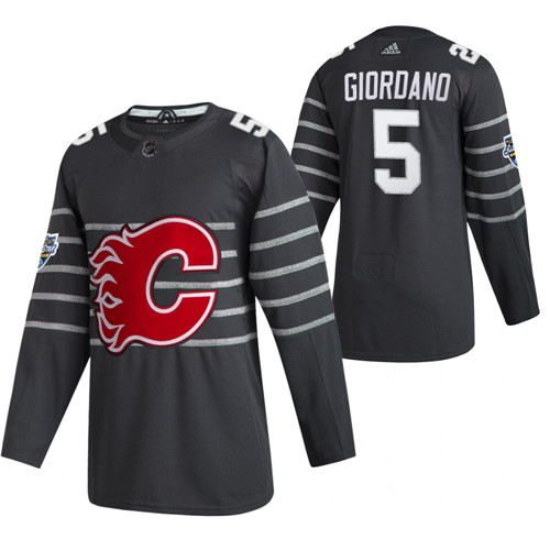 Personalized Flames 5 Mark Giordano Gray 2020 NHL All-Star Game Jersey
