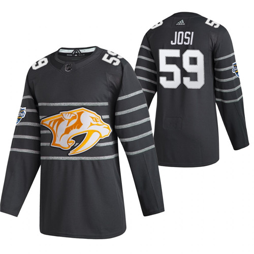 Personalized Predators 59 Roman Josi Gray 2020 NHL All-Star Game Jersey