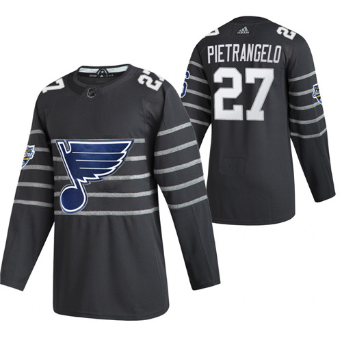 Personalized Blues 27 Alex Pietrangelo Gray 2020 NHL All-Star Game Jersey