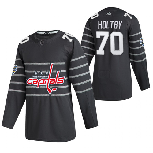 Personalized Capitals 70 Braden Holtby Gray 2020 NHL All-Star Game Jersey