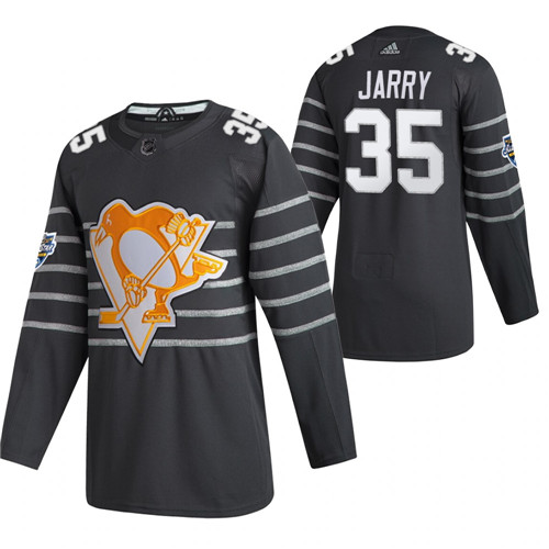 Personalized Penguins 35 Tristan Jarry Gray 2020 NHL All-Star Game Jersey