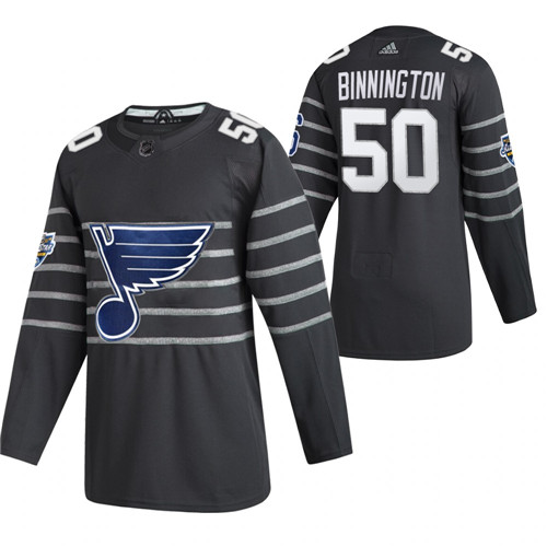 Personalized Blues 50 Jordan Binnington Gray 2020 NHL All-Star Game Jersey