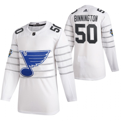 Personalized Blues 50 Jordan Binnington White 2020 NHL All-Star Game Jersey