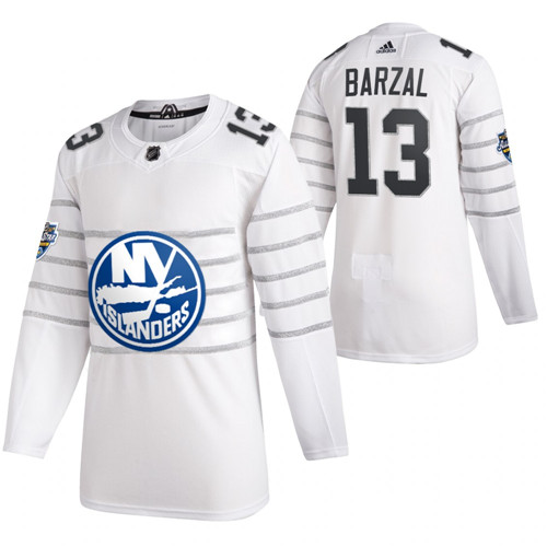 Personalized Islanders 13 Mathew Barzal White 2020 NHL All-Star Game Jersey