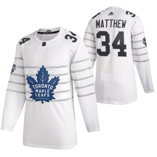 Personalized Maple Leafs 34 Auston Matthews White 2020 NHL All Star Game Jersey