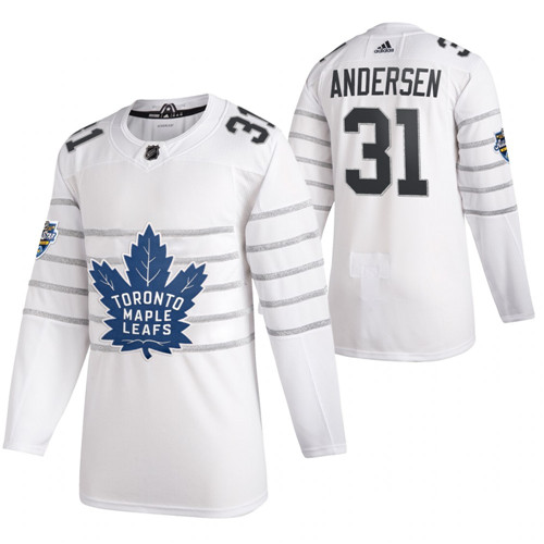 Personalized Maple Leafs 31 Frederik Andersen White 2020 NHL All-Star Game Jersey