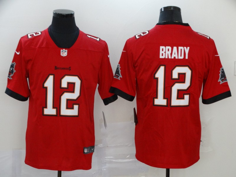 Personalized Buccaneers 12 Tom Brady Red New 2020 Untouchable Limited Jersey