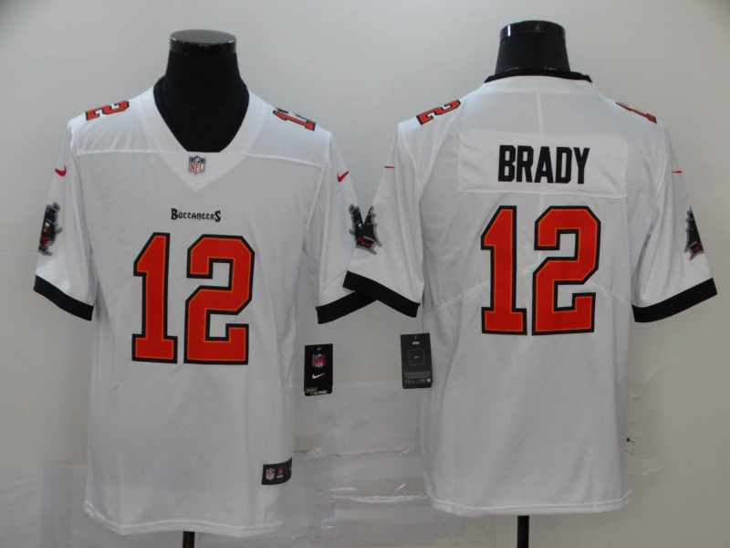 Personalized Buccaneers 12 Tom Brady White New 2020 Untouchable Limited Jersey