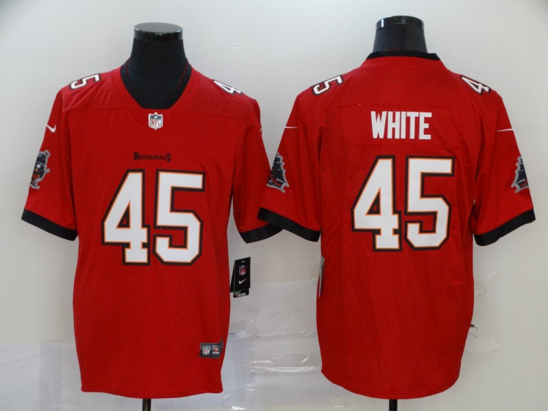 Personalized Buccaneers 45 Devin White Red New 2020 Untouchable Limited Jersey