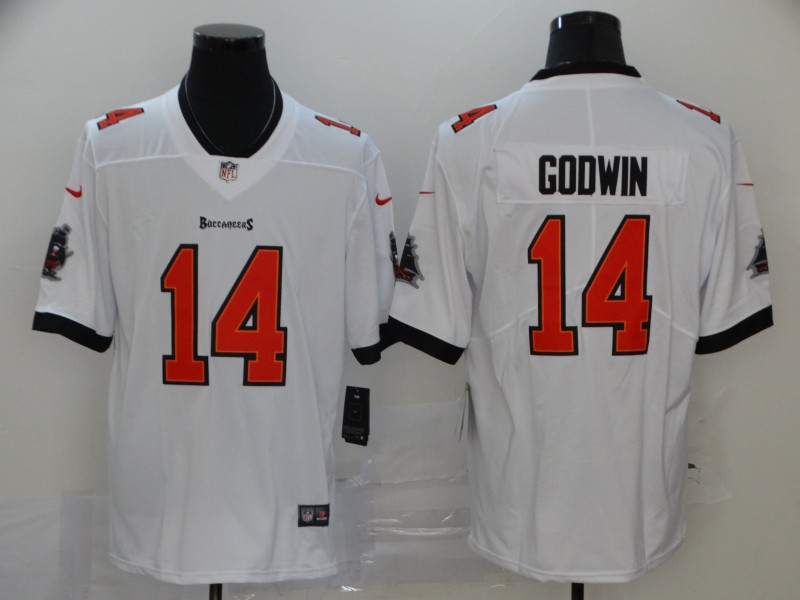 Personalized Buccaneers 14 Chris Godwin White New 2020 Untouchable Limited Jersey