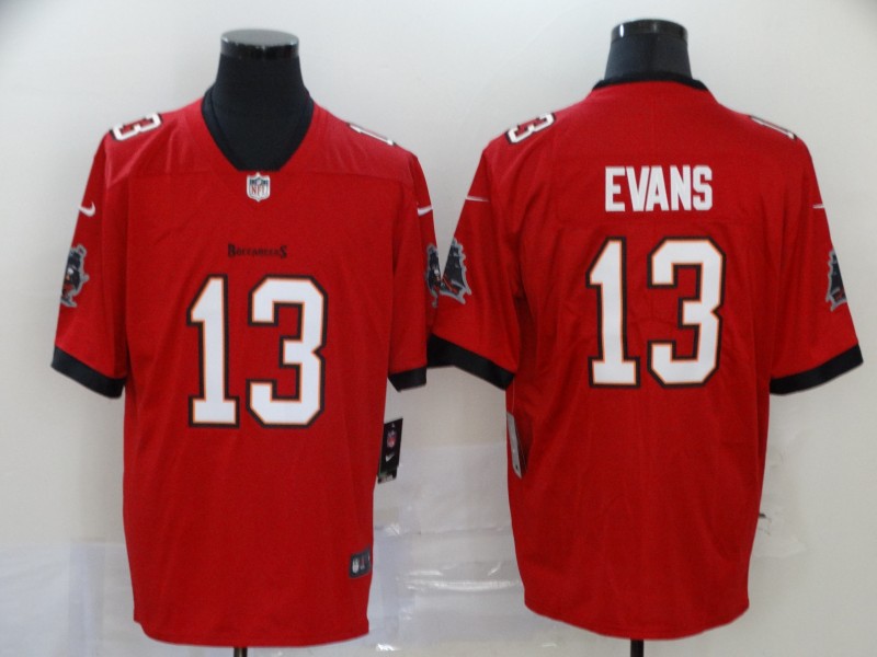 Personalized Buccaneers 13 Mike Evans Red New 2020 Untouchable Limited Jersey