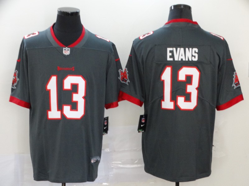 Personalized Buccaneers 13 Mike Evans Gray New 2020 Untouchable Limited Jersey