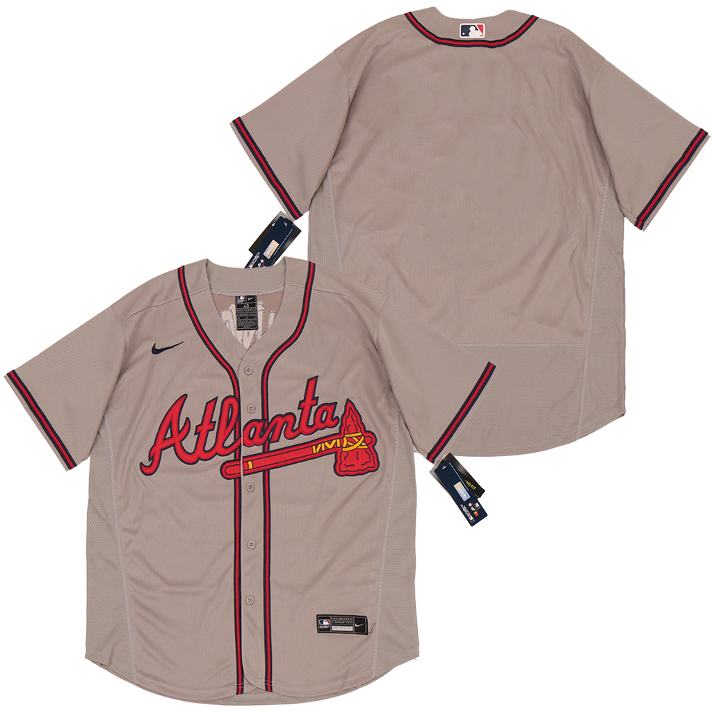 Personalized Braves Blank Gray 2020 Cool Base Jersey