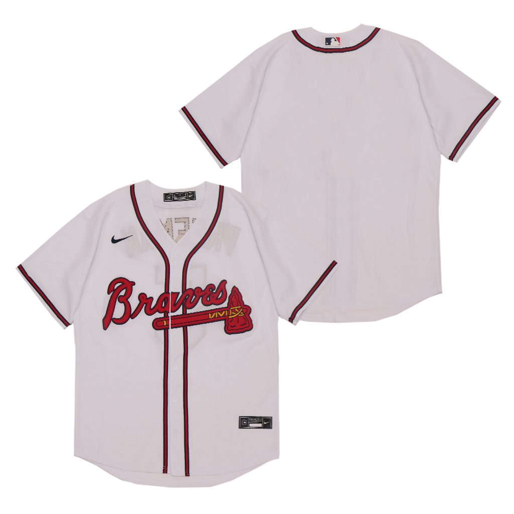 Personalized Braves Blank White 2020 Cool Base Jersey