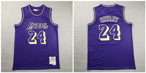 Personalized Lakers 24 Kobe Bryant Purple 1996-97 Hardwood Classics Jersey