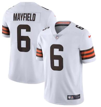 Personalized Browns 6 Baker Mayfield White 2020 New Untouchable Limited Jersey