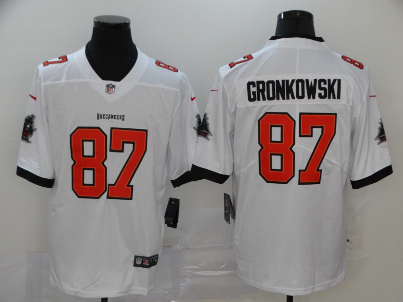 Personalized Buccaneers 87 Rob Gronkowski White 2020 New Untouchable Limited Jersey