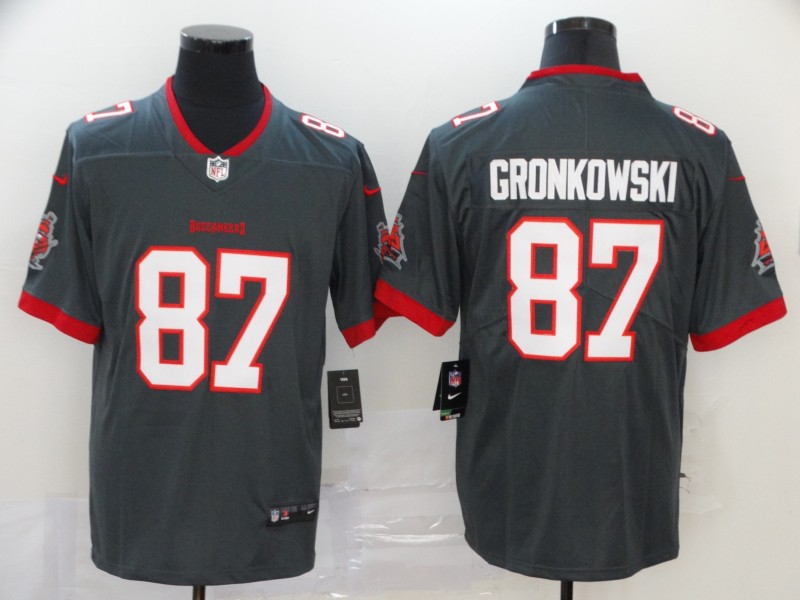 Personalized Buccaneers 87 Rob Gronkowski Gray New 2020 Untouchable Limited Jersey