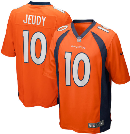Personalized Men’s Denver Broncos #10 Jerry Jeudy Orange 2020 NFL Draft limited Jersey
