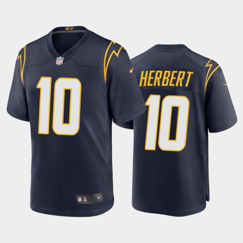 Personalized Chargers 10 Justin Herbert Navy 2020 NFL Draft First Round Pick Untouchable Limited Jersey