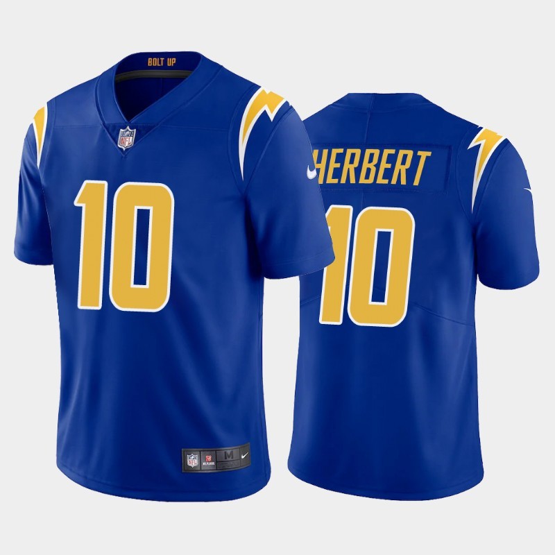 Personalized Chargers 10 Justin Herbert Royal 2020 NFL Draft First Round Pick Untouchable Limited Jersey