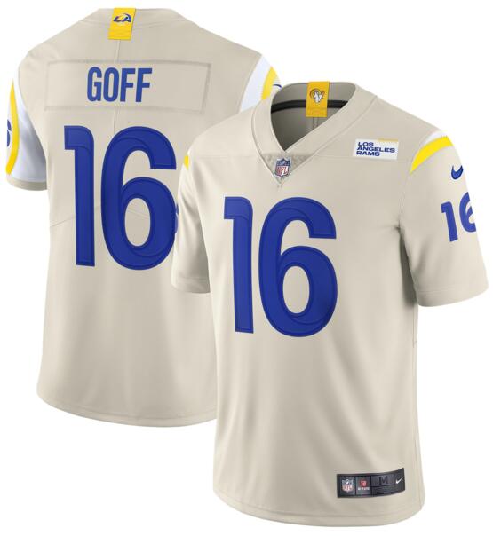 Personalized Rams 16 Jared Goff Bone 2020 New Untouchable Limited Jersey