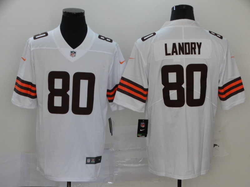 Personalized Browns 80 Jarvis Landry White 2020 New Untouchable Limited Jersey