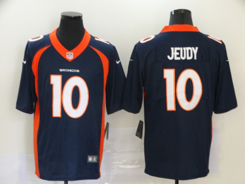 Personalized Broncos 10 Jerry Jeudy Navy 2020 NFL Draft First Round Pick Untouchable Limited Jersey
