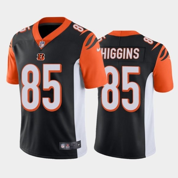 Personalized Bengals 85 Tee Higgins Black 2020 NFL Draft First Round Pick Untouchable Limited Jersey