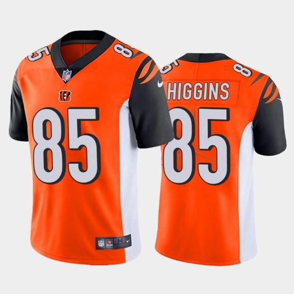Personalized Bengals 85 Tee Higgins Orange 2020 NFL Draft First Round Pick Untouchable Limited Jersey