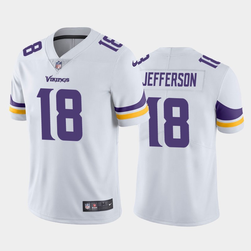 Personalized Vikings 18 Justin Jefferson White 2020 NFL Draft First Round Pick Untouchable Limited Jersey