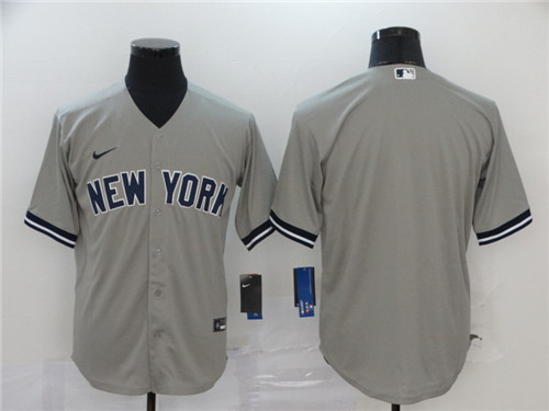 Personalized Yankees Blank Gray 2020 Cool Base Jersey