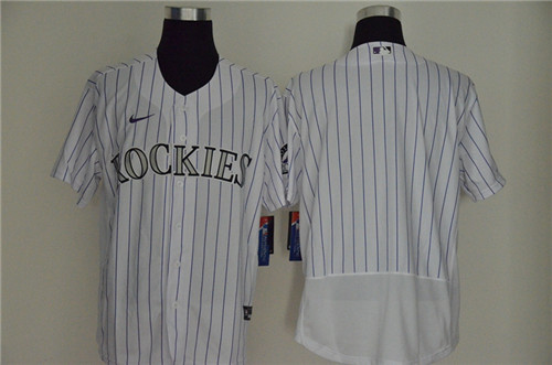 Personalized Rockies Blank White Flexbase Jersey
