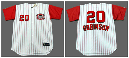 Personalized Reds 20 Frank Robinson White 1960’S Throwback Cool Base Jersey