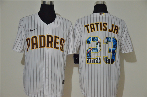 Personalized Padres 23 Fernando Tatis Jr. White Cool Base Player Jersey