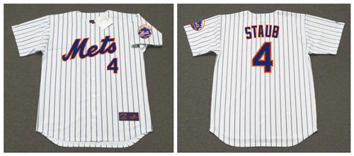 Personalized Mets 4 Rusty Staub White Throwback Cool Base Jersey