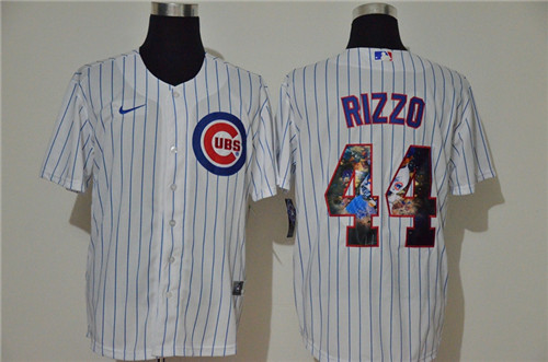 Personalized Cubs 44 Anthony Rizzo White Cool Base Player Jersey