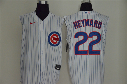 Personalized Cubs 22 Jason Heyward White Cool Base Sleeveless Jersey